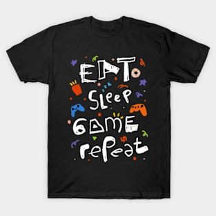 Eat sleep game repeat T-Shirt